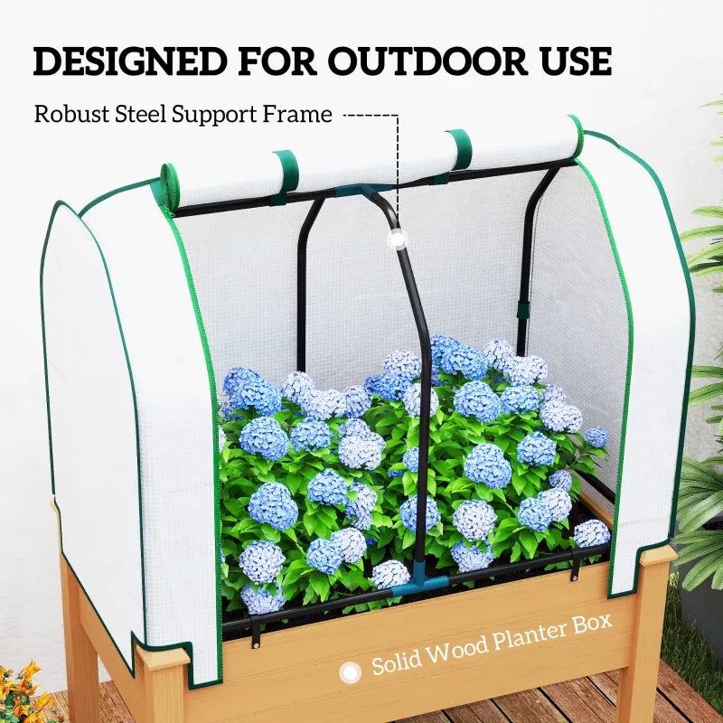 Outdoor Planter Box,Raised Garden Bed Media 8