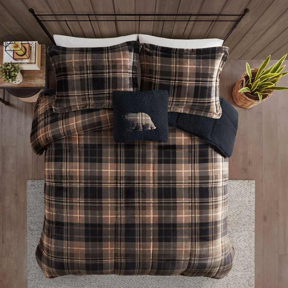 King Plush to Sherpa Down Alternative Comforter Set Media 5