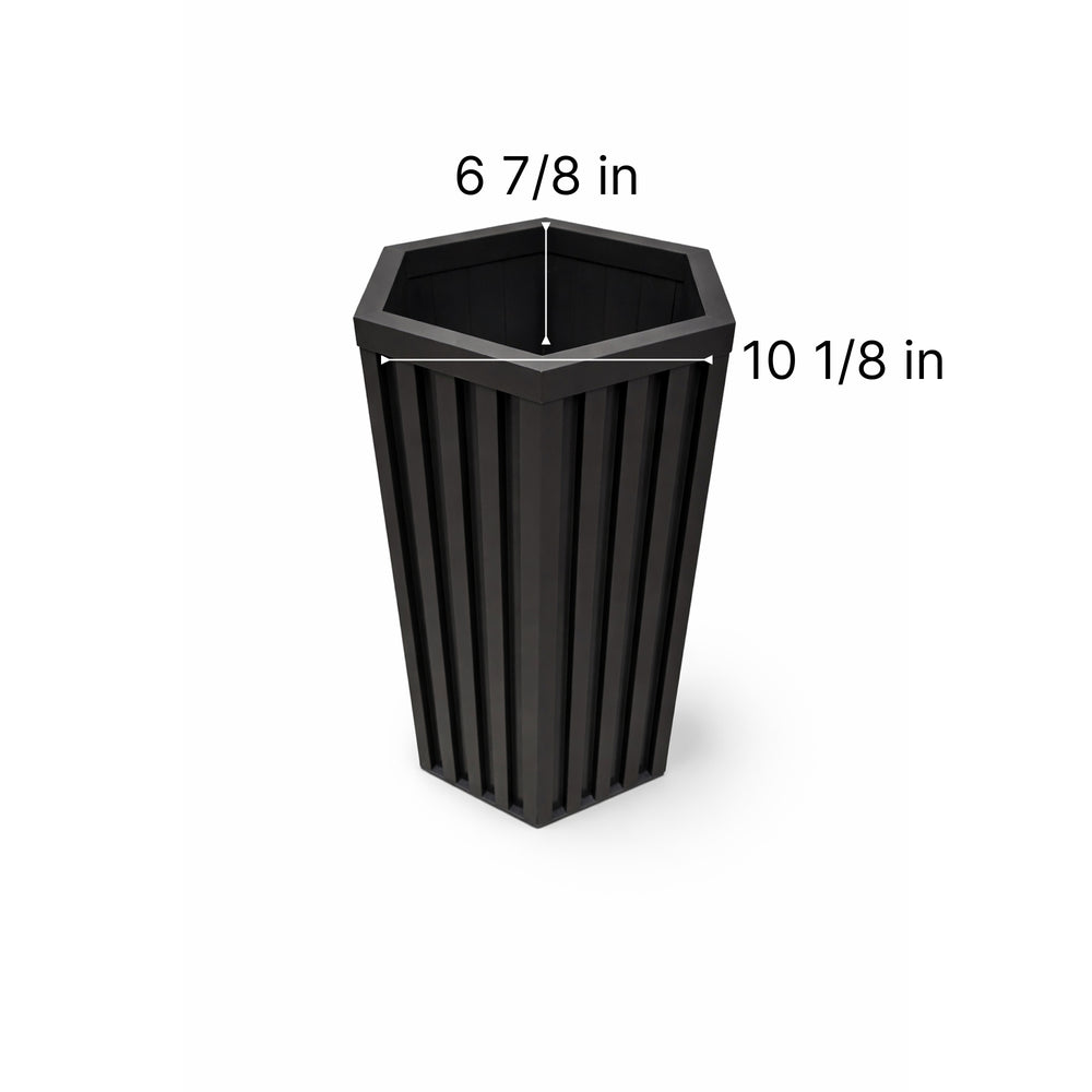 Hexagon Column Planter MD - Dark Bronze Media 2