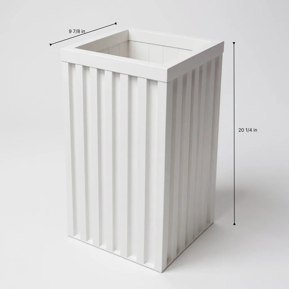 Square Grove Column Planter - White Media 7