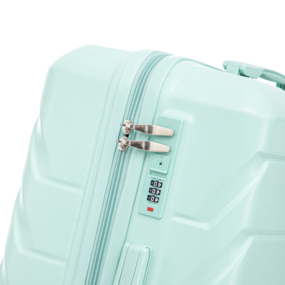 ABS Spinner Luggage Mint Green Durable 3 Piece Set & Combination Lock Media 15