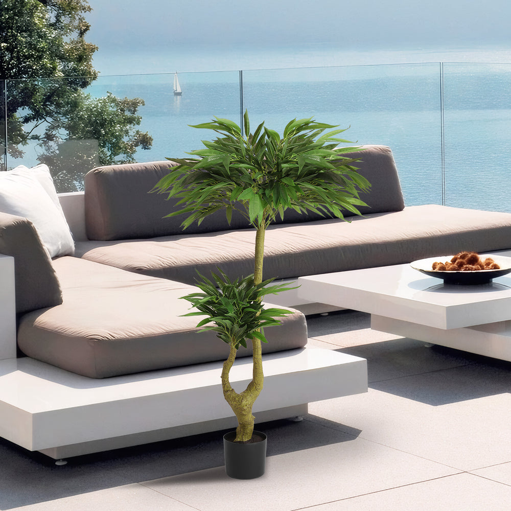 Artificial Dracaena Tree Indoor Faux Greenery Plant for Decoration, Green Plastic, 150cm Media 7