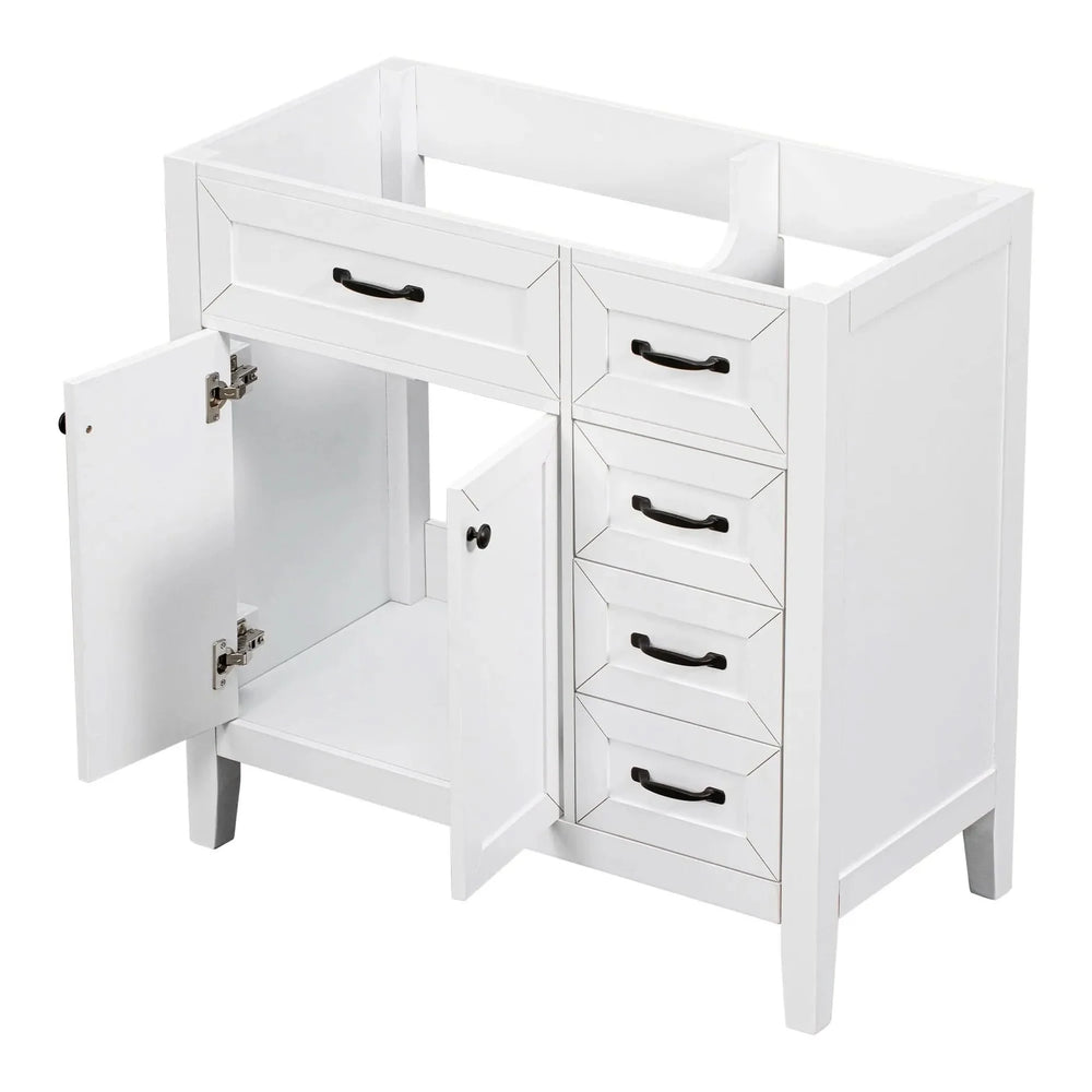 Bathroom Vanity Base 36 Inch Solid Wood With Drawers Cabinet Base Media 8