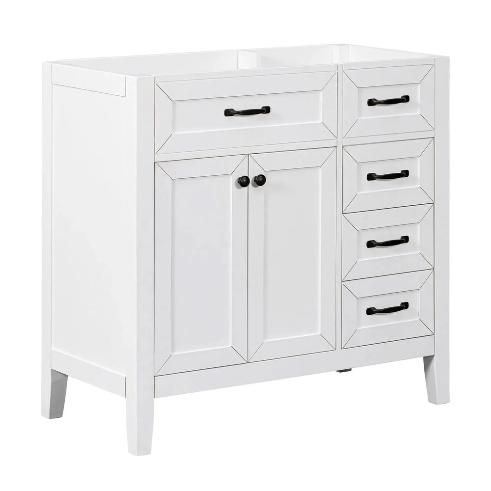 Bathroom Vanity Base 36 Inch Solid Wood With Drawers Cabinet Base Media 10