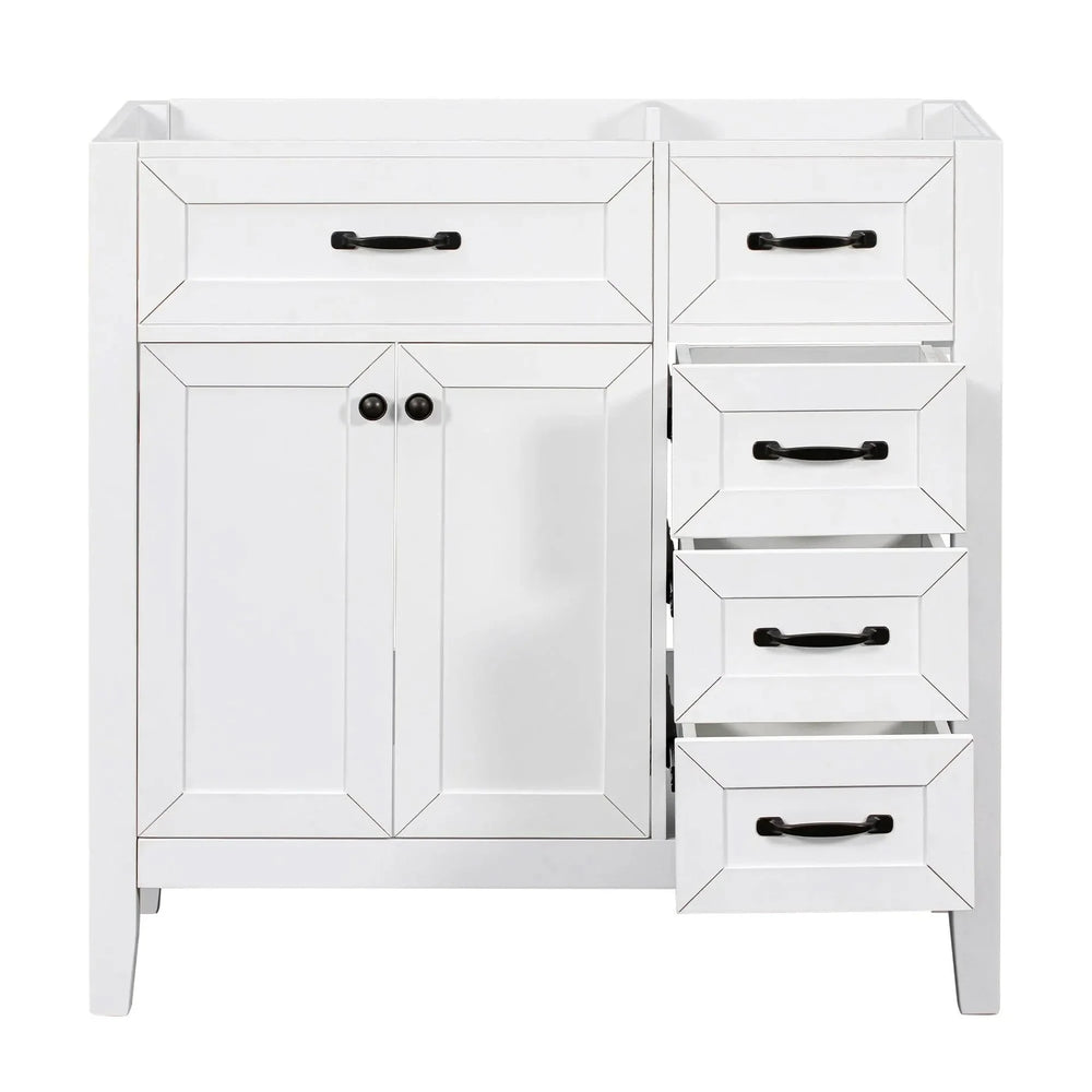 Bathroom Vanity Base 36 Inch Solid Wood With Drawers Cabinet Base Media 13