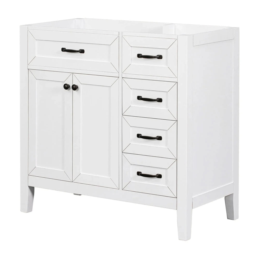 Bathroom Vanity Base 36 Inch Solid Wood With Drawers Cabinet Base Media 9