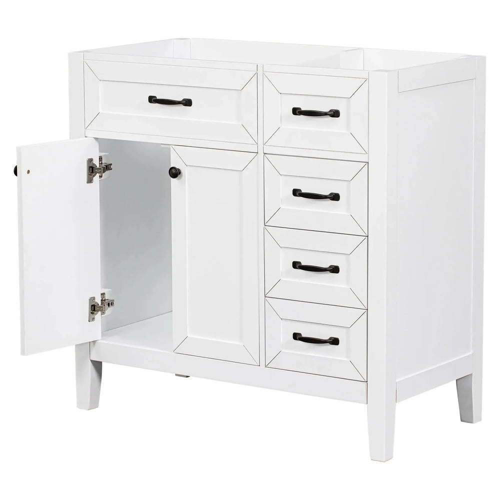 Bathroom Vanity Base 36 Inch Solid Wood With Drawers Cabinet Base Media 12
