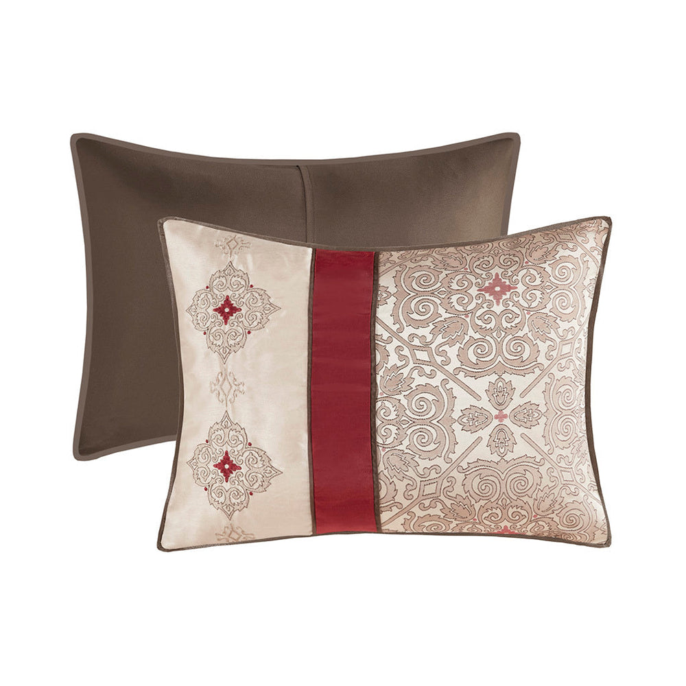 Cal King 7 Piece Jacquard Comforter Set with Throw Pillows Media 13