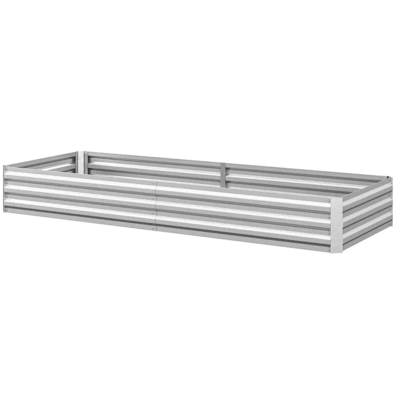 Flower Box,Plant Box,Garden Bed,Metal Raised Planter Box Media 8