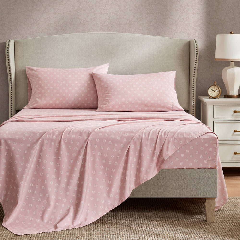 5-Piece Twin 5 Piece Vin -inspired Collection floral print,Pink Media 16