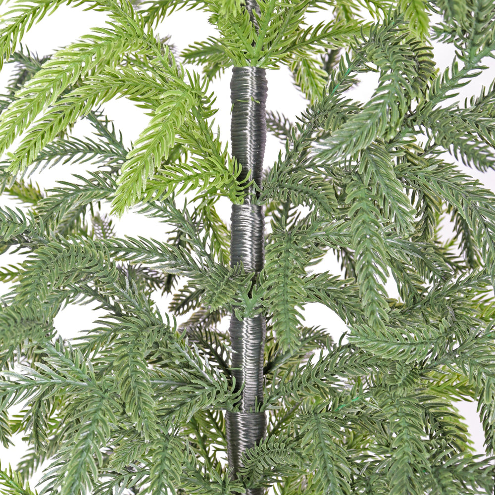4' Artificial Real Touch  Pine Tree in Black Plastic Pot, 2pc/set Media 10