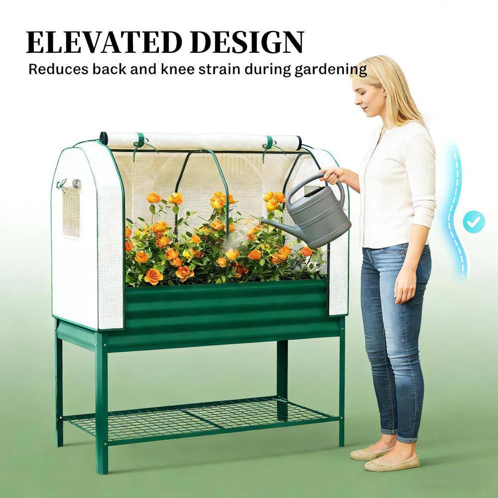 Spacious Raised Garden Bed,Flower Boxs,Outdoor Plant Boxs Media 4