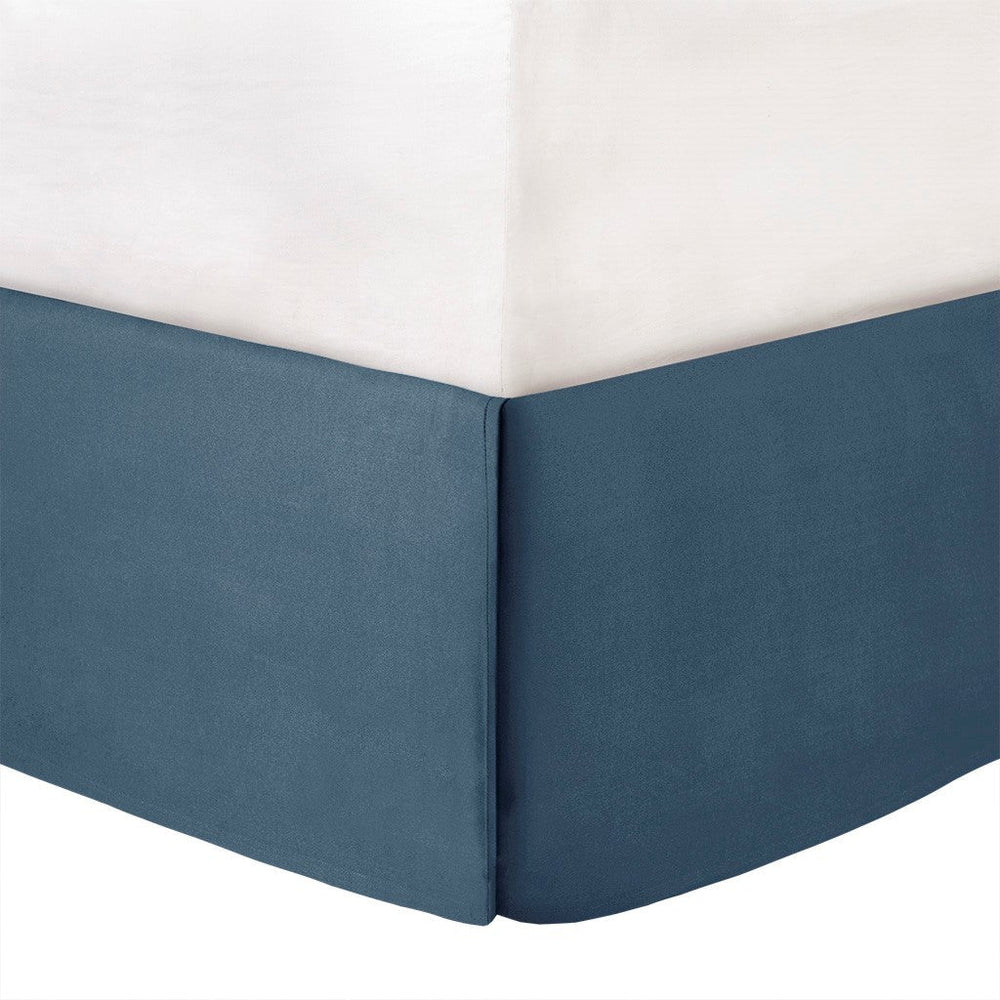 7 Piece Cotton Sateen Comforter Set Blue Cal King Media 3
