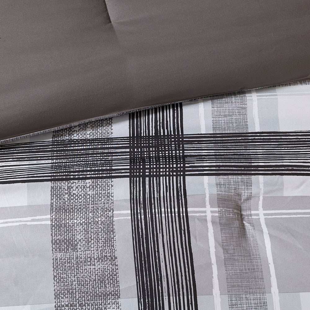 Full/Queen Plaid Comforter Set Media 6