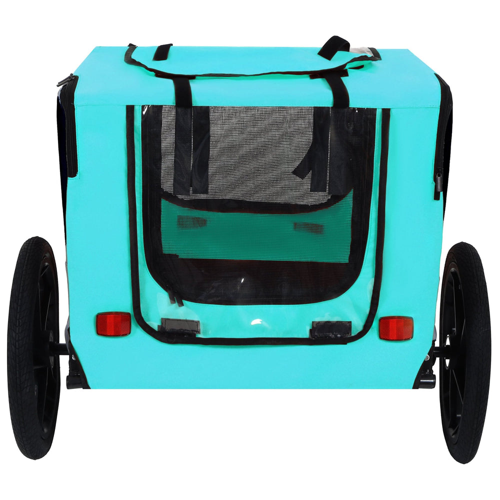 Pet Bike Trailer Dog Cart for Bicycle,Suitable for Small and Medium Pets, Easy Folding Cart Frame, Quick Release Wheel, Non-Slip Floor, Internal Leash Media 6