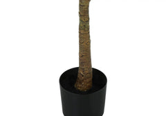 Artificial Plant, 47' Tall, Fiddle Tree, Indoor, Faux, Fake, Floor, Greenery, Potted, Real Touch, Decorative, Green Leaves, Black Pot perspective