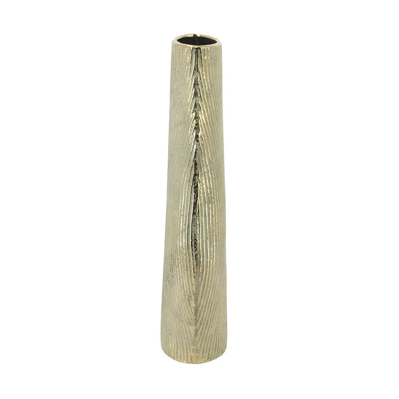 Ceramic Accent Vase with Vertical Ribbed Texture