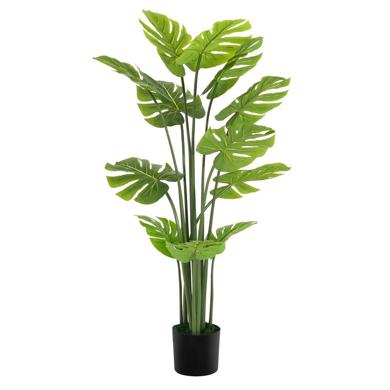 57' Artificial Monstera Deliciosa Plant with Black Plastic Pot