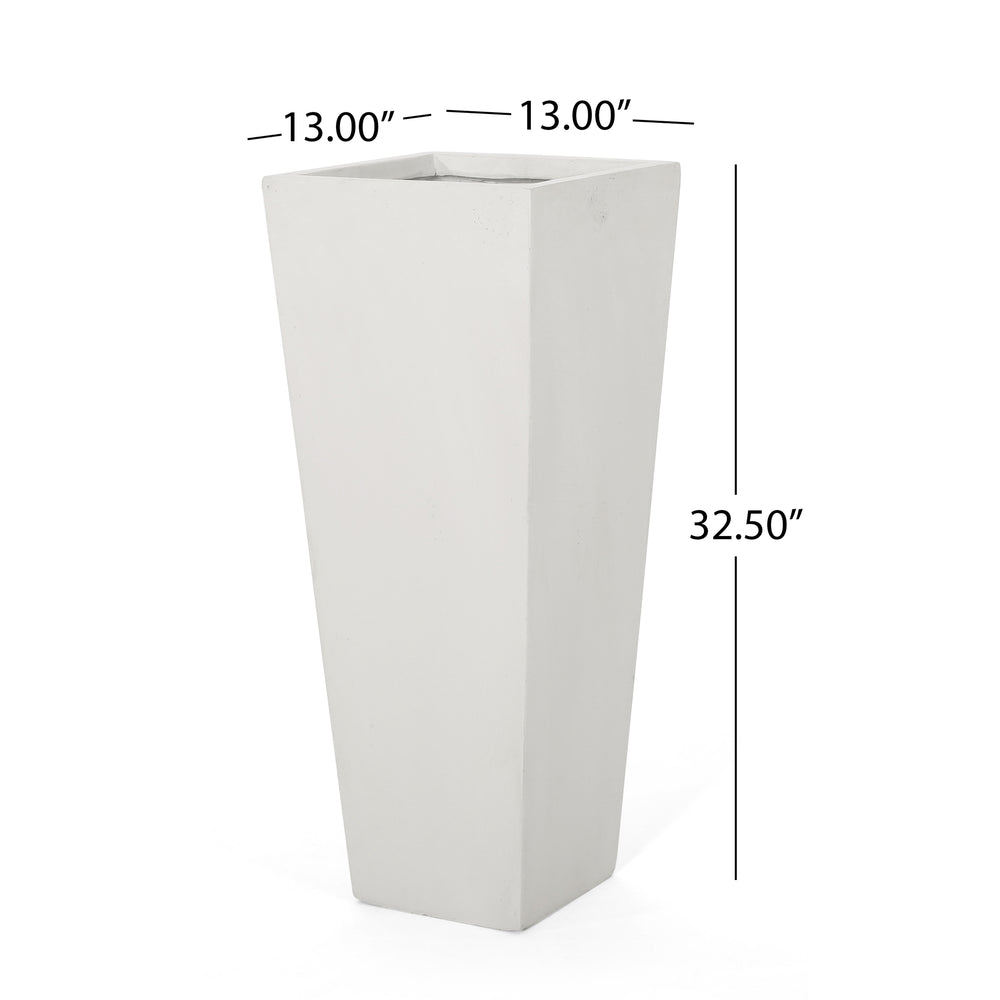 13' x 32.5' Cast Stone Planter Magnesium Oxide, Matte White Media 3