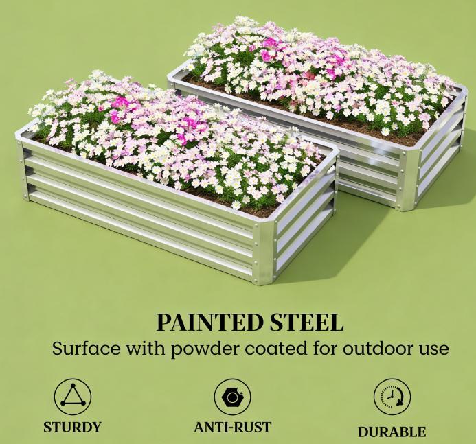 Stable Flowers Box,Raised Garden Bed,Planter Box Media 5