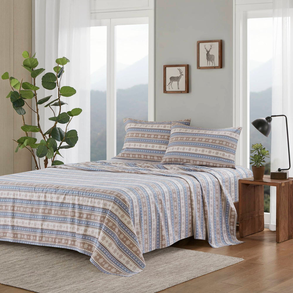 4 PCS Full Sheet Set Blue Snowflake Media 1
