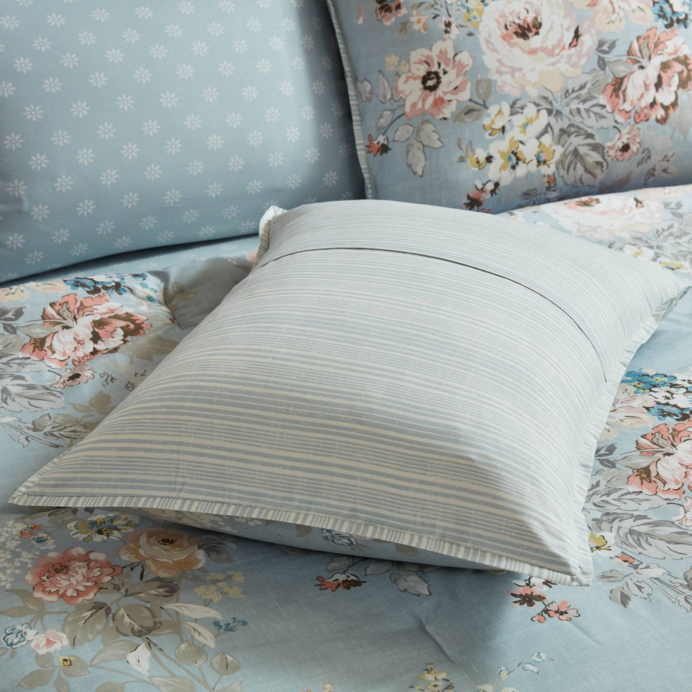 7-Piece Full 7 Piece Vin -inspired Collection floral print,Soft Blue Media 18
