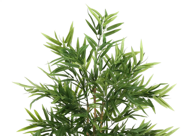 Artificial Plant, 50' Tall, Bamboo Tree, Indoor, Faux, Fake, Floor, Greenery, Potted, Decorative, Green Leaves, Black Pot