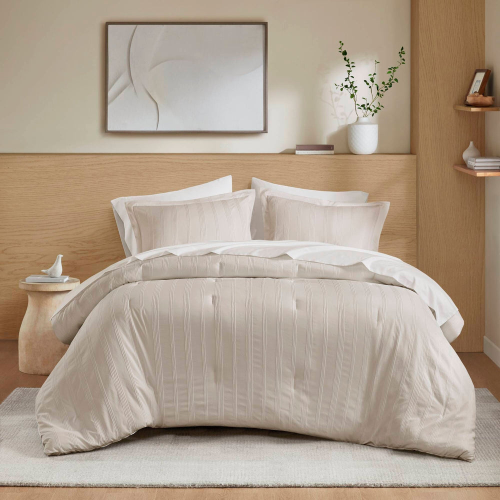 7-Piece Queen Woven Striped Comforter Set Media 17