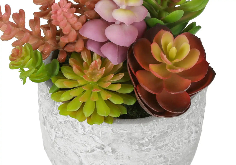 Artificial Plant, Set Of 2, 9' Tall, Succulent, Table, Grey Cement Pots, Contemporary, Modern
