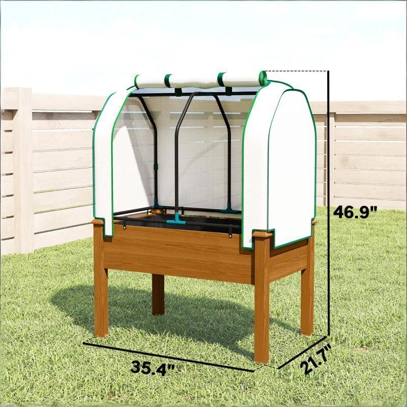 Outdoor Planter Box,Convenient Raised Garden Bed Media 4