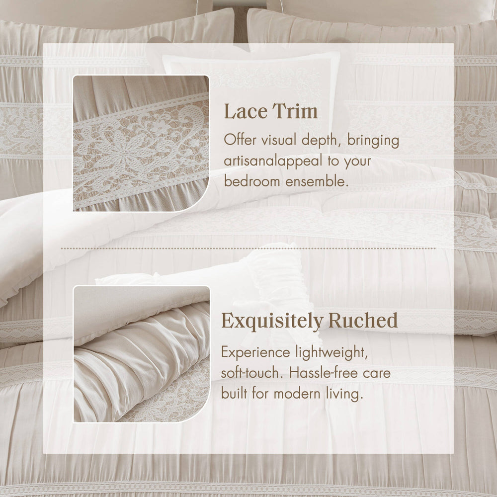 7- Piece Queen Jacquard Comforter Set Media 6