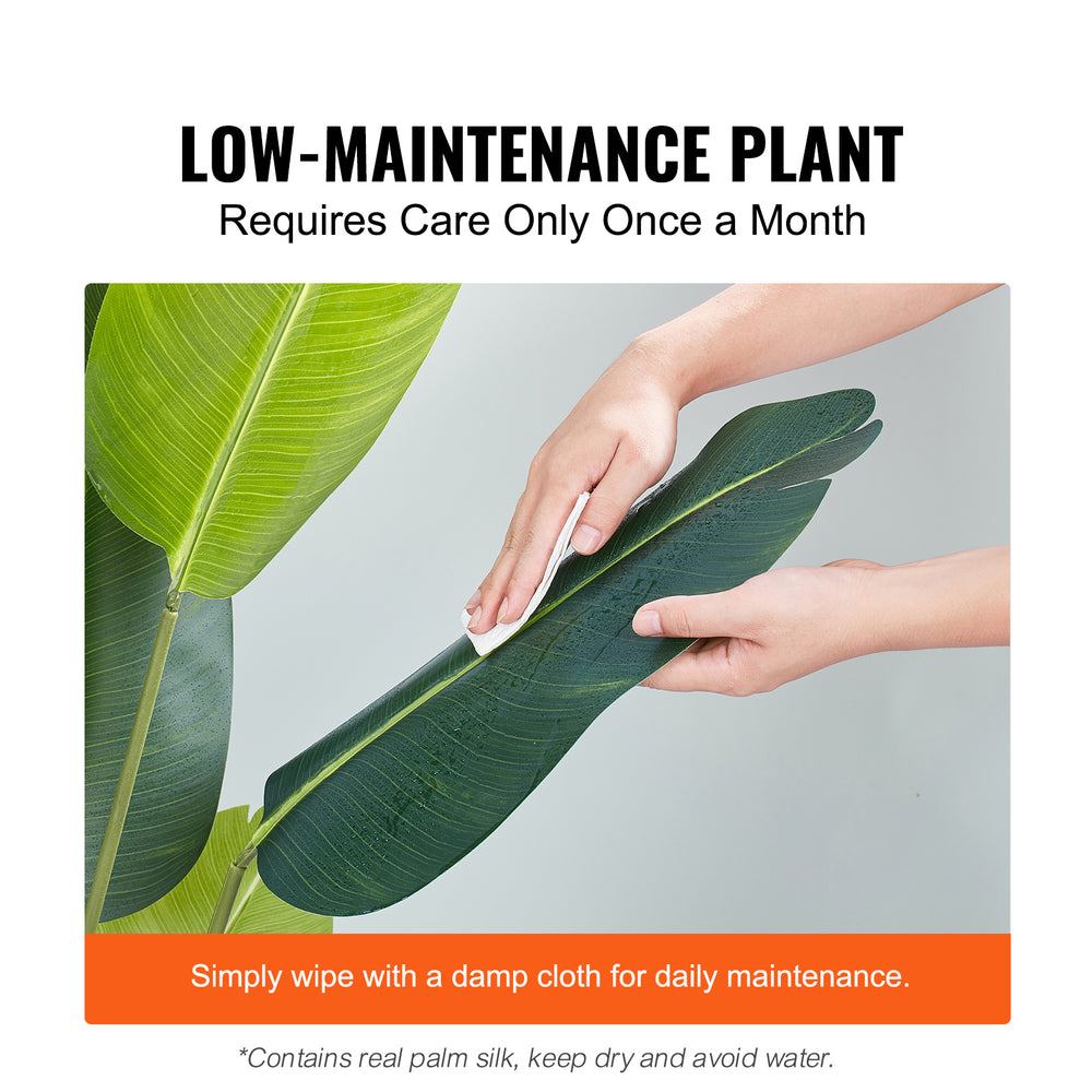 Artificial Birds Of Paradise Tree, 5 FT Tall Faux Plant, PE Material & Anti-Tip Tilt Protection Low-Maintenance Plant, Lifelike Green Fake Tree for Home Office Warehouse Decor Indoor Outdoor Media 8