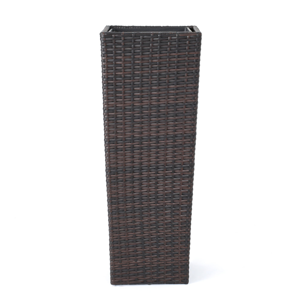 Rattan FLOWER POT - BROWN Media 7