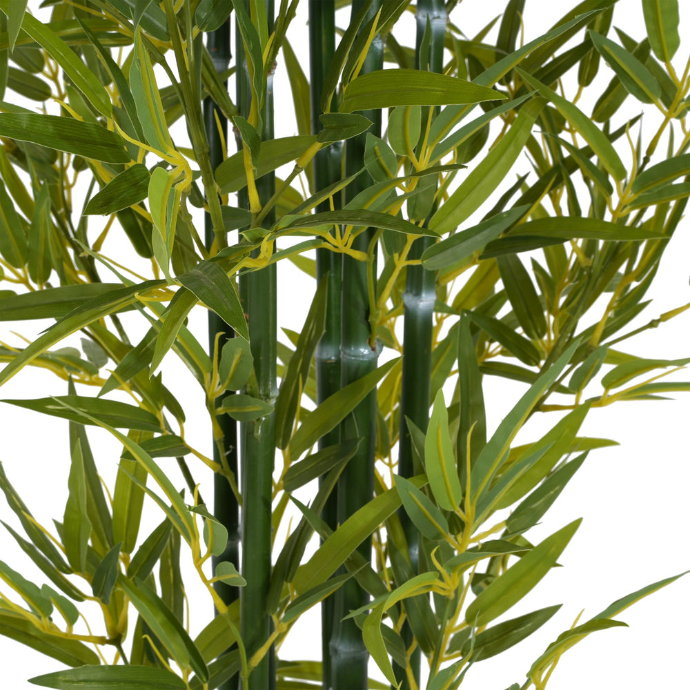 72' Artificial Bamboo with Black Plastic Pot, Set of 2 Media 8
