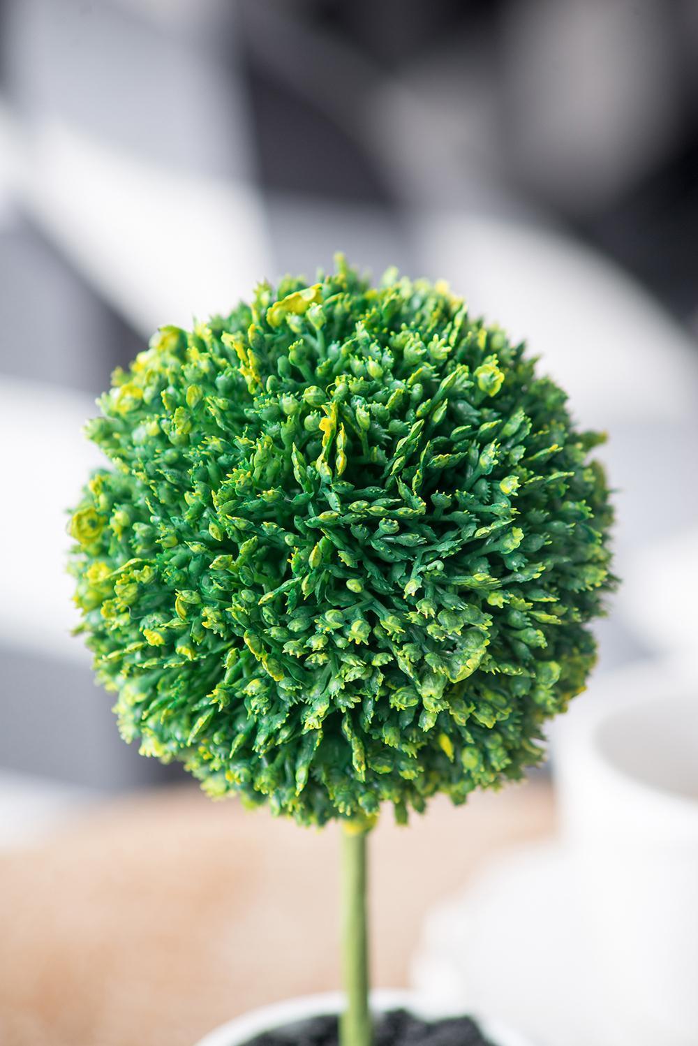 S/4 D3.5x9' Faux Topiaries With Cream Pot Media 4