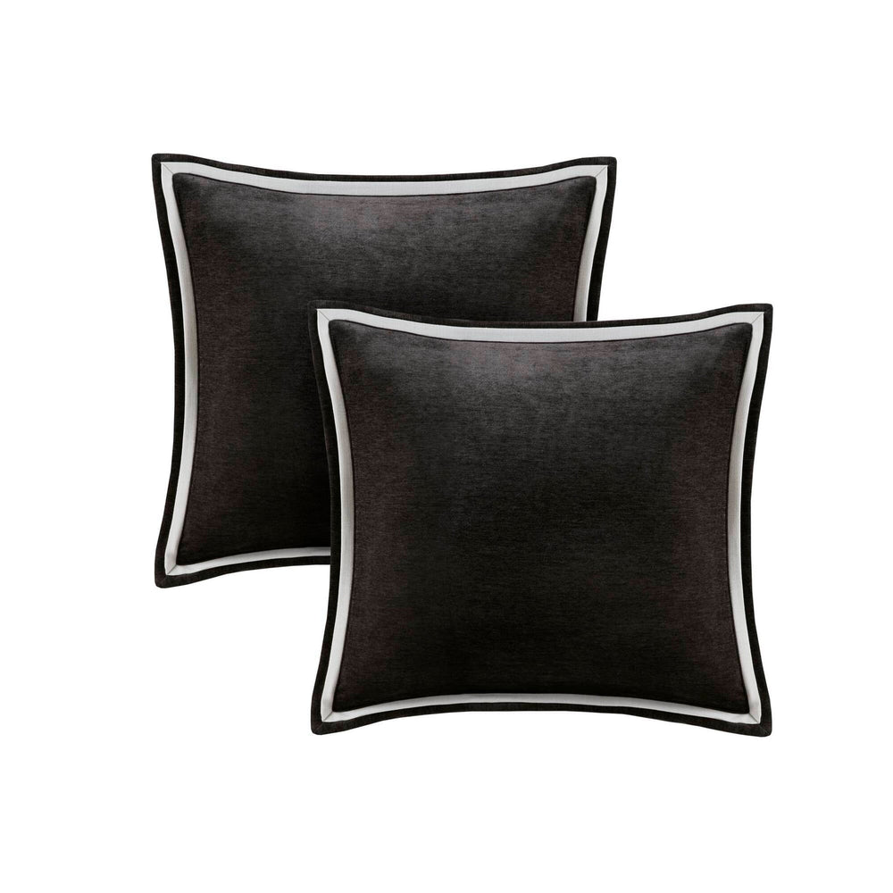 9 PCS King Embroidery Oversized Duvet Style Comforter Set Black/White Media 8