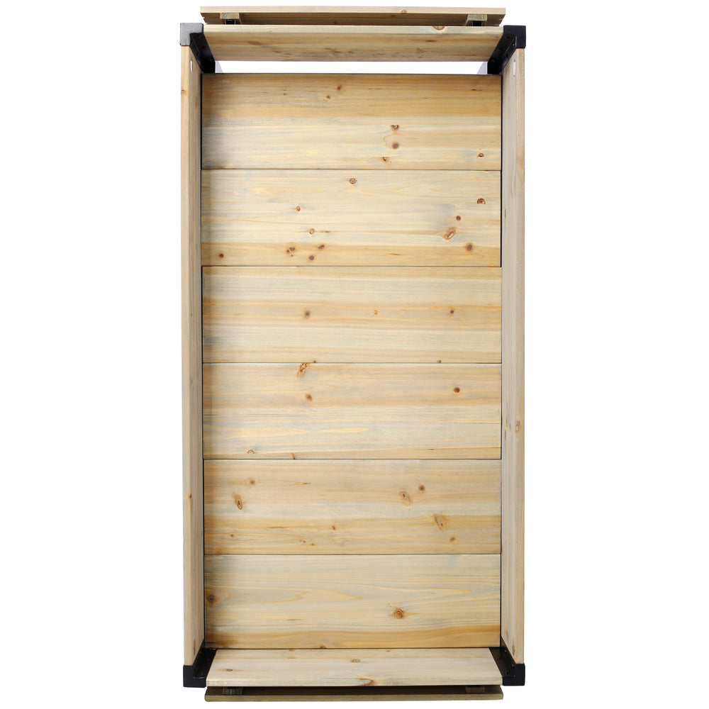 Raised Garden Bed, Metal Leg Wood Planter Boxes with Folding Storage Shelf,Elevated Planter Box for Growing Fresh Herbs, Vegetables, Flowers Great for Outdoor Patio, Deck, Balcony Media 8