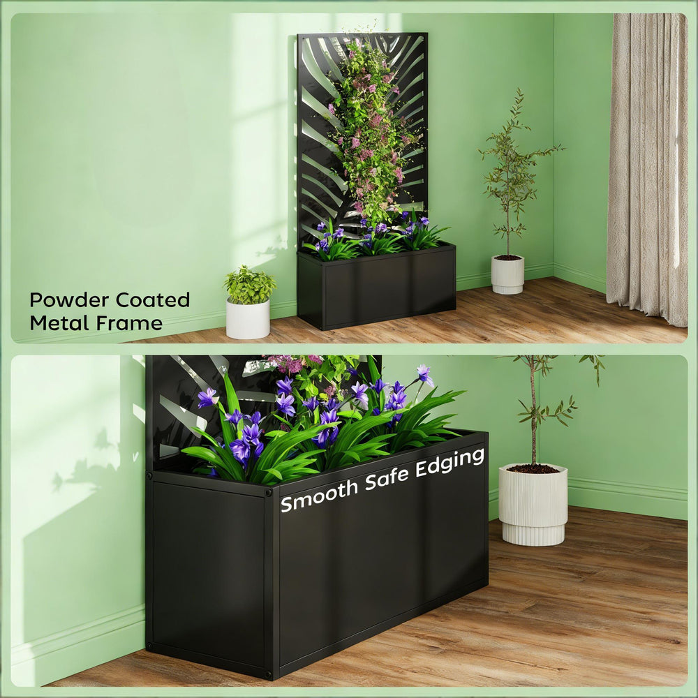 Freestanding  Plant Bed,Wall Mounted Flower Bed,Raised Garden Bed Media 4