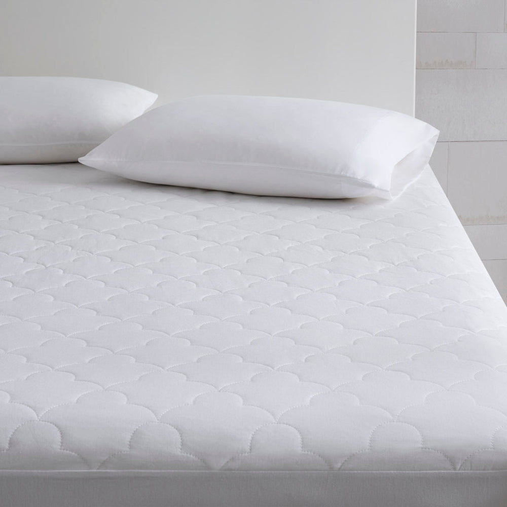 Cotton Percale Quilted Mattress Pad Media 8