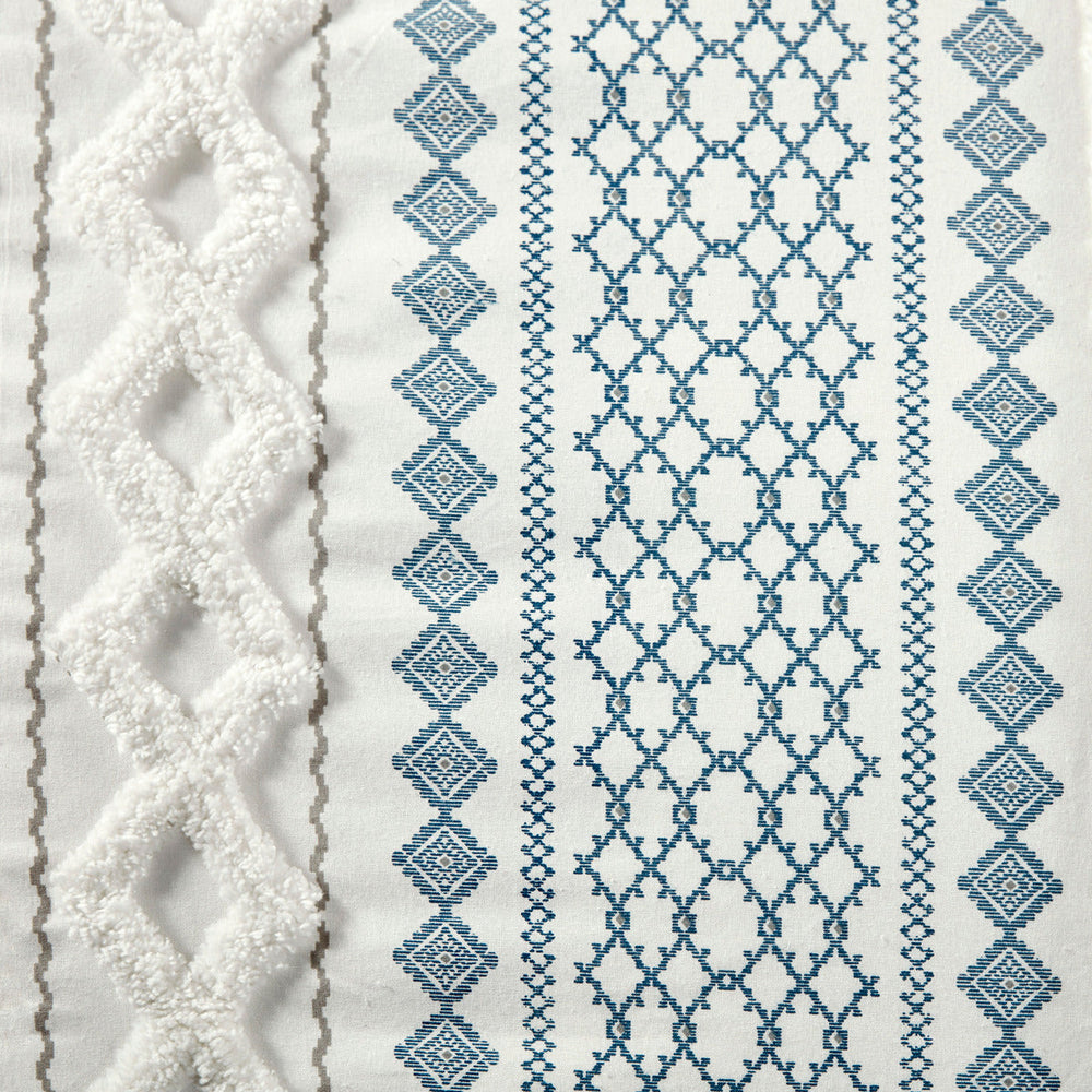King/Cal King Cotton Printed Duvet Cover Set with Chenille Media 5