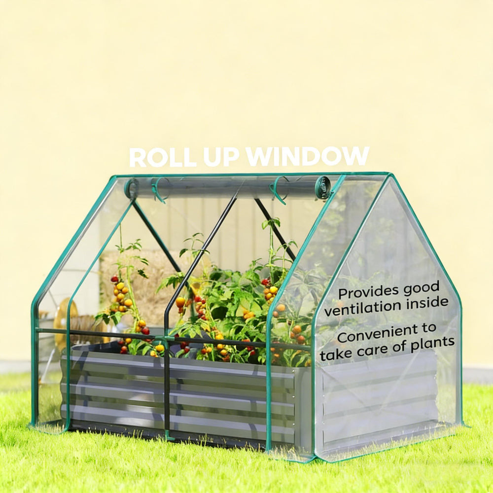 2-in-1 Raised Planter Greenhouse,Raised Garden Bed,Planter Raised Bed Media 2