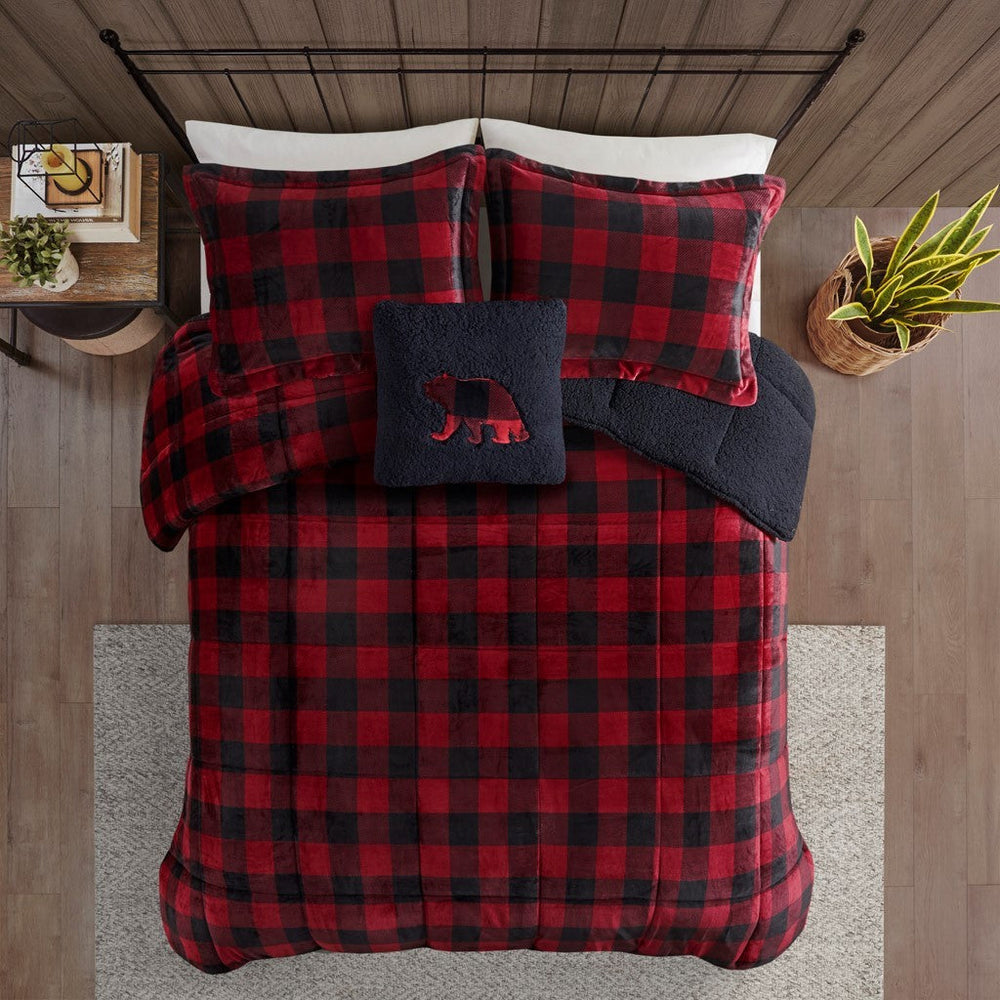 King Plush to Sherpa Down Alternative Comforter Set Media 9