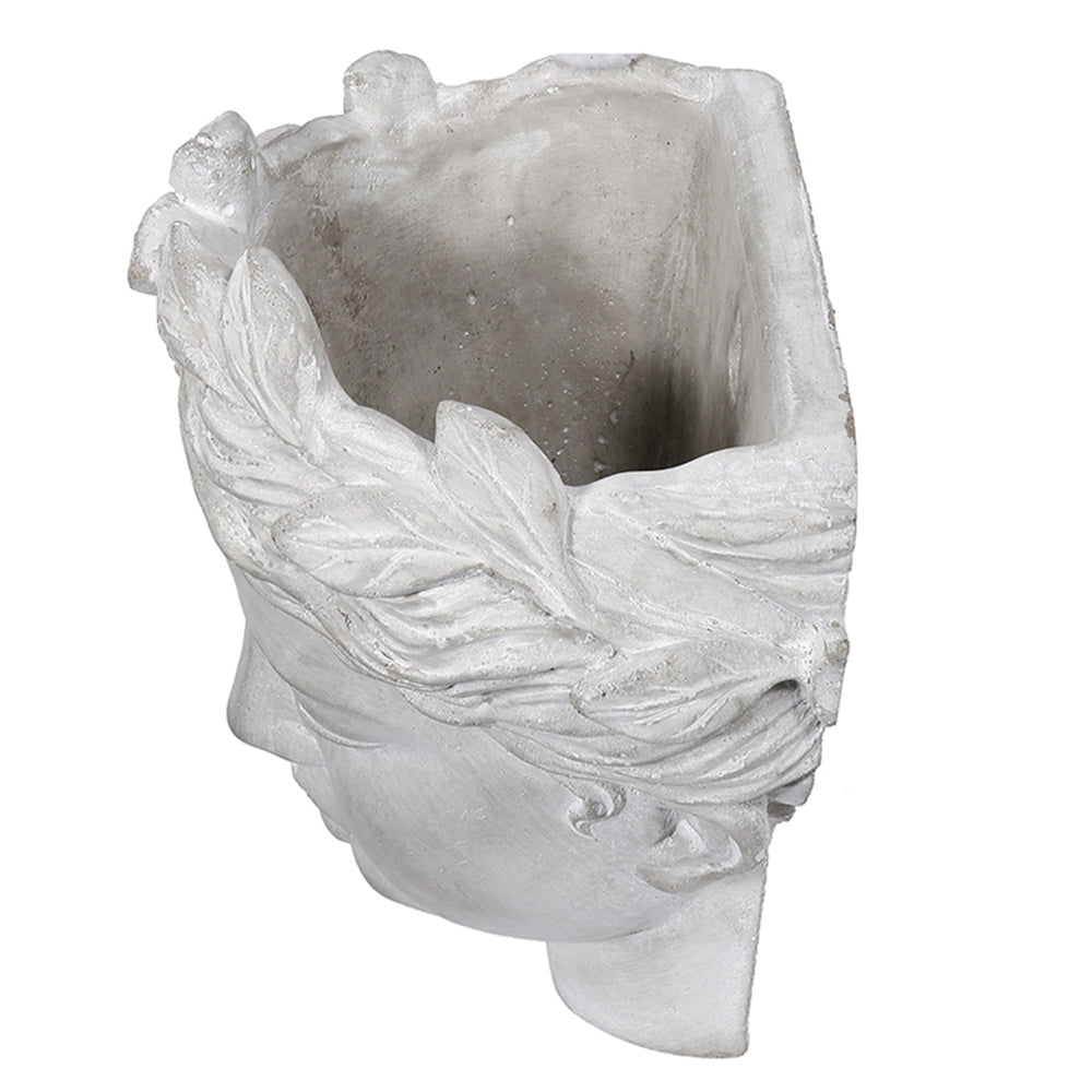6.7x5.5x8.7' Visage Cement Wall Planter Wall Vase, Small Media 6