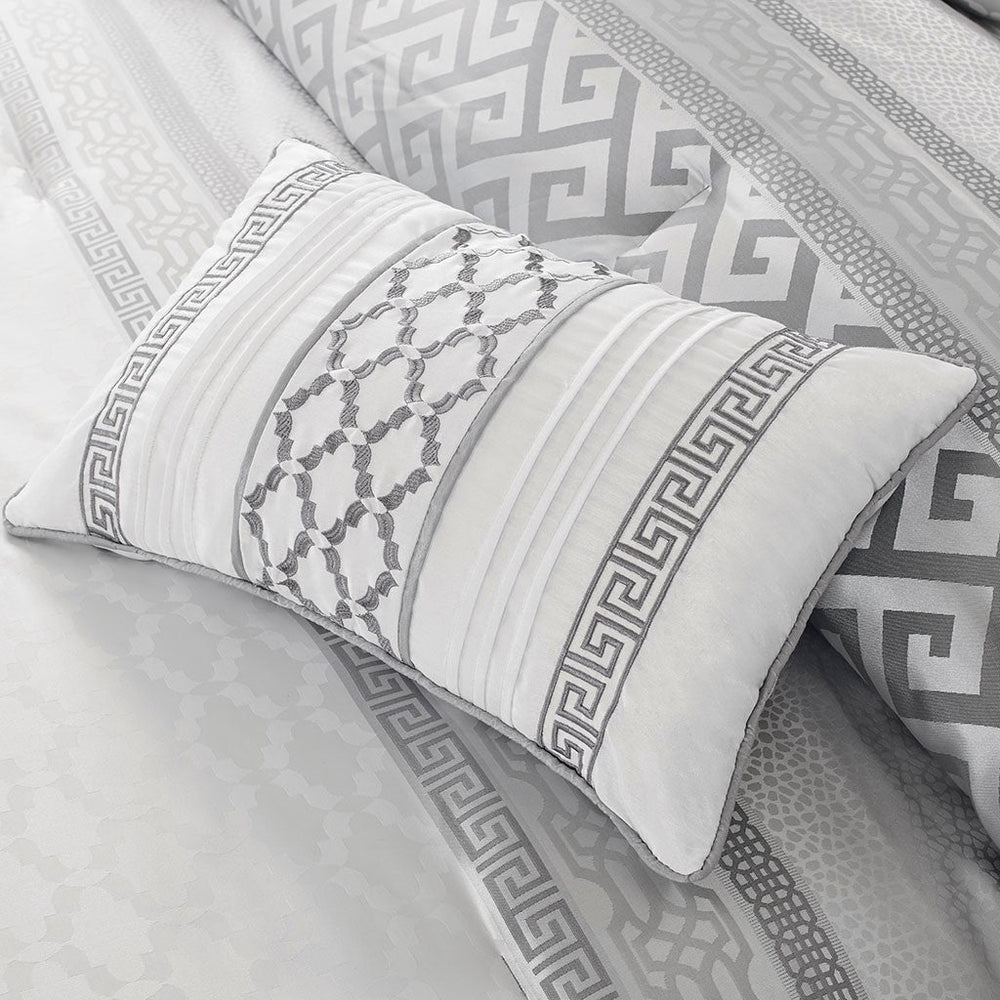 7 Piece Comforter Set Grey Queen Media 3