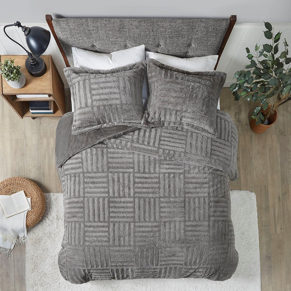 King/Cal King Fur Down Alternative Comforter Mini Set Media 3