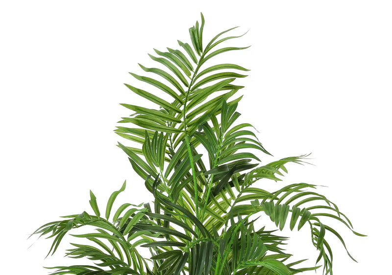 Artificial Plant, 47' Tall, Areca Palm Tree, Indoor, Faux, Fake, Floor, Greenery, Potted, Real Touch, Decorative, Green Leaves, Black Pot