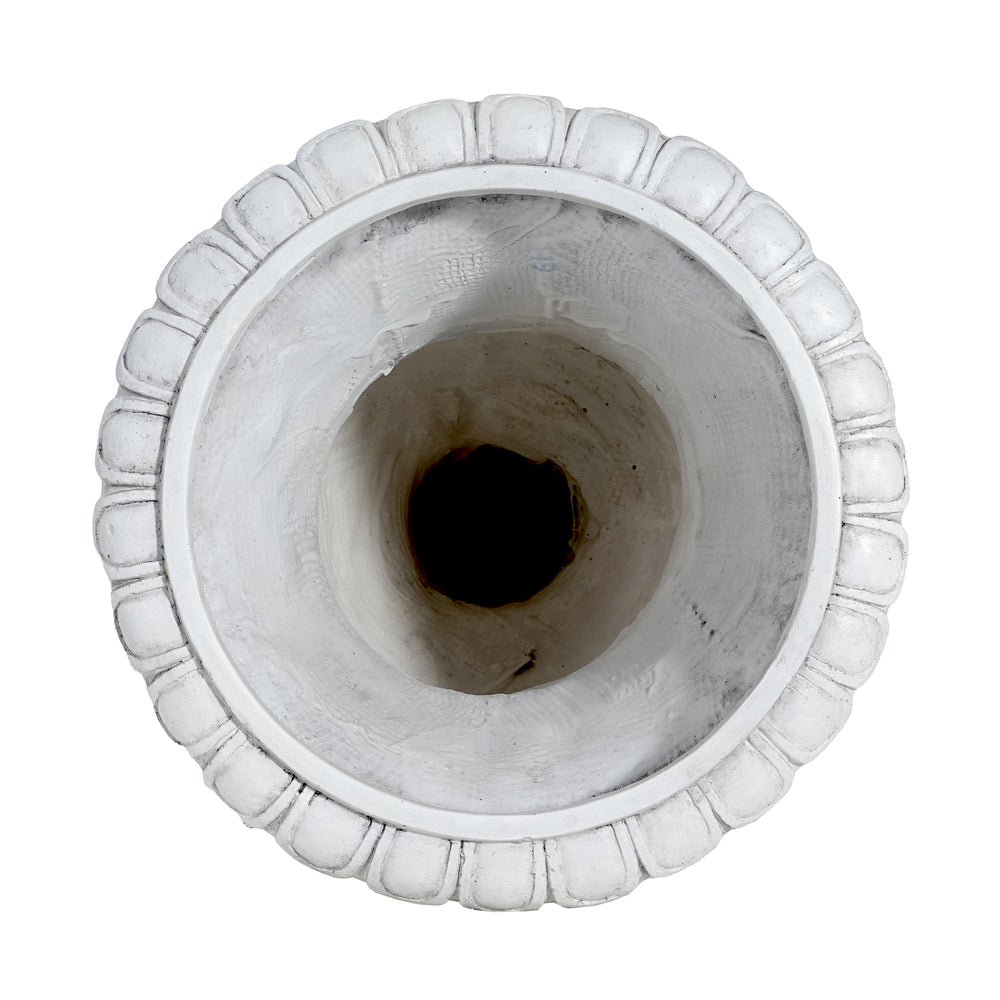 Outdoor Garden Urn Planter, Antique White Media 6