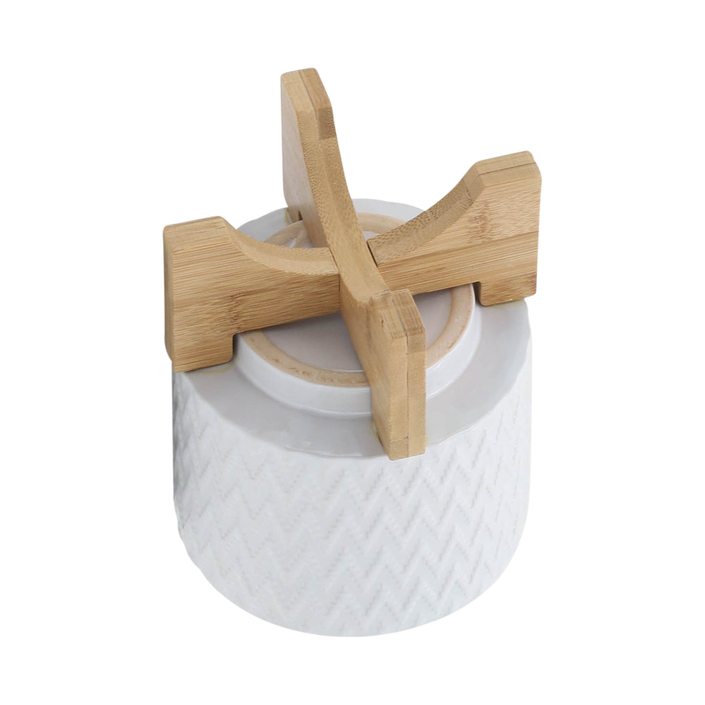 5' CHEVRON PLANTER W/ STAND, WHITE Media 6