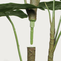 30'' Artificial Tropical Alocasia Leaf Plant With White Pot 2pc/set perspective