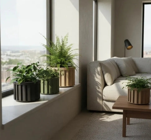 Round Strata Planter MD - Medium Brown Media 6